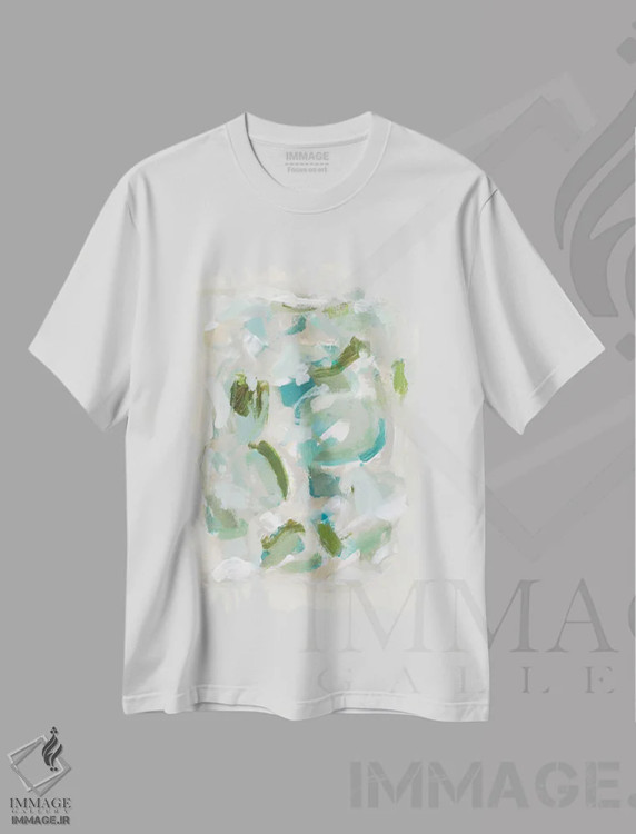 تیشرت سفید طرح دار انتزاع رنگ دار VI اثر کریستینا لانگ | immage.ir