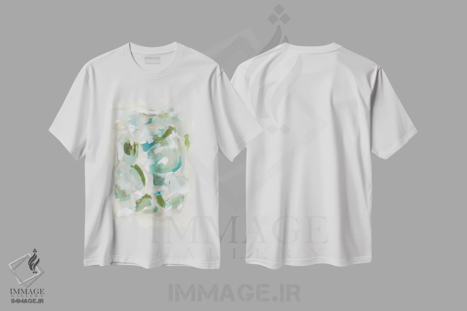 تیشرت سفید طرح دار انتزاع رنگ دار VI اثر کریستینا لانگ | immage.ir