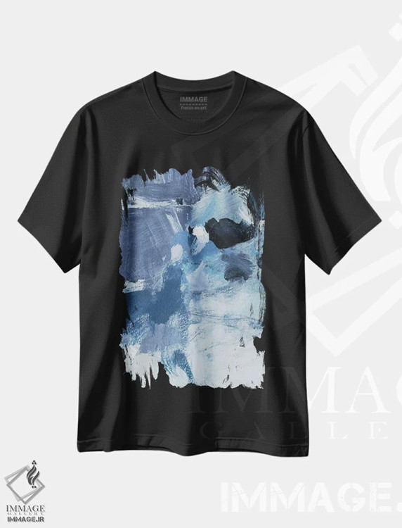 تیشرت مشکی طرح دار شنا III اثر کریستینا لانگ | فروشگاه ایماژ