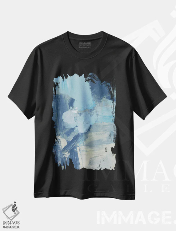 تیشرت مشکی طرح دار باران II اثر کریستینا لانگ | immage.ir
