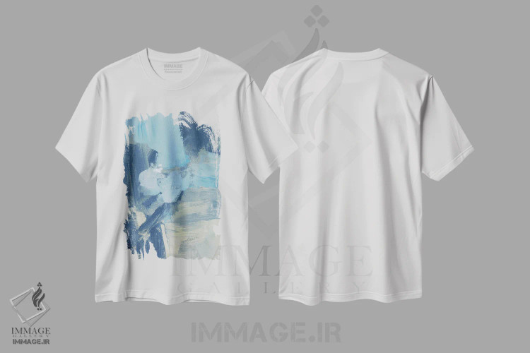 تیشرت سفید طرح دار باران II اثر کریستینا لانگ | فروشگاه ایماژ