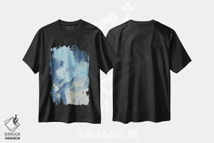 تیشرت مشکی طرح دار باران II اثر کریستینا لانگ | immage.ir