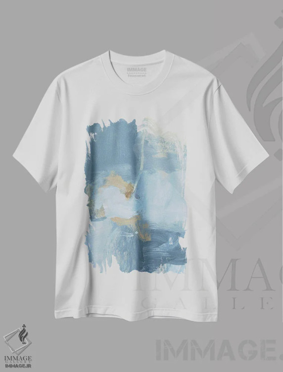 تیشرت سفید طرح دار مه II اثر کریستینا لانگ | immage.ir
