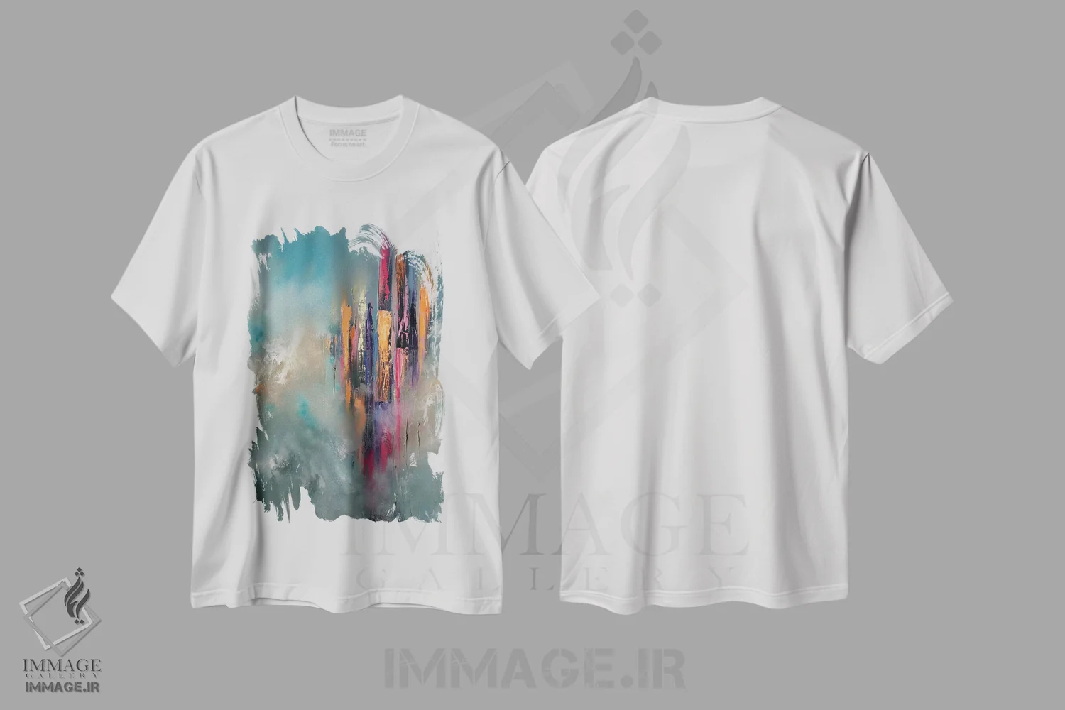 تیشرت سفید طرح دار برج های بلند اثر کریستوفر لیتر | immage.ir