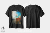تیشرت مشکی طرح دار آب های ناشناخته اثر کریستوفر لیتر | فروشگاه ایماژ