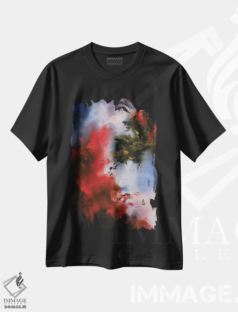 تیشرت مشکی طرح دار رمزآلود کردن اثر کریستوفر لیتر | immage.ir
