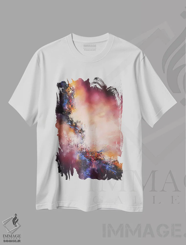 تیشرت سفید طرح دار از میان همه ی شورها قوی ترین اثر کریستوفر لیتر | فروشگاه ایماژ