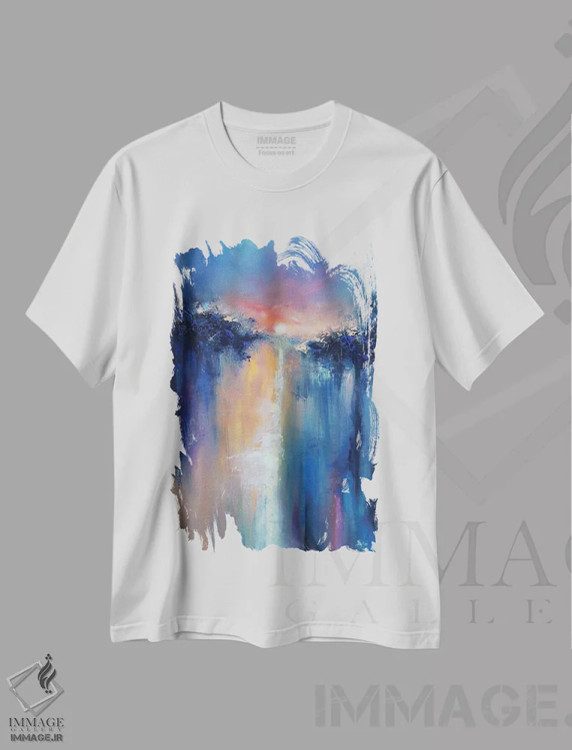 تیشرت سفید طرح دار خورشید چیزی جز یک ستارهٔ صبحگاهی نیست اثر کریستوفر لیتر | فروشگاه ایماژ