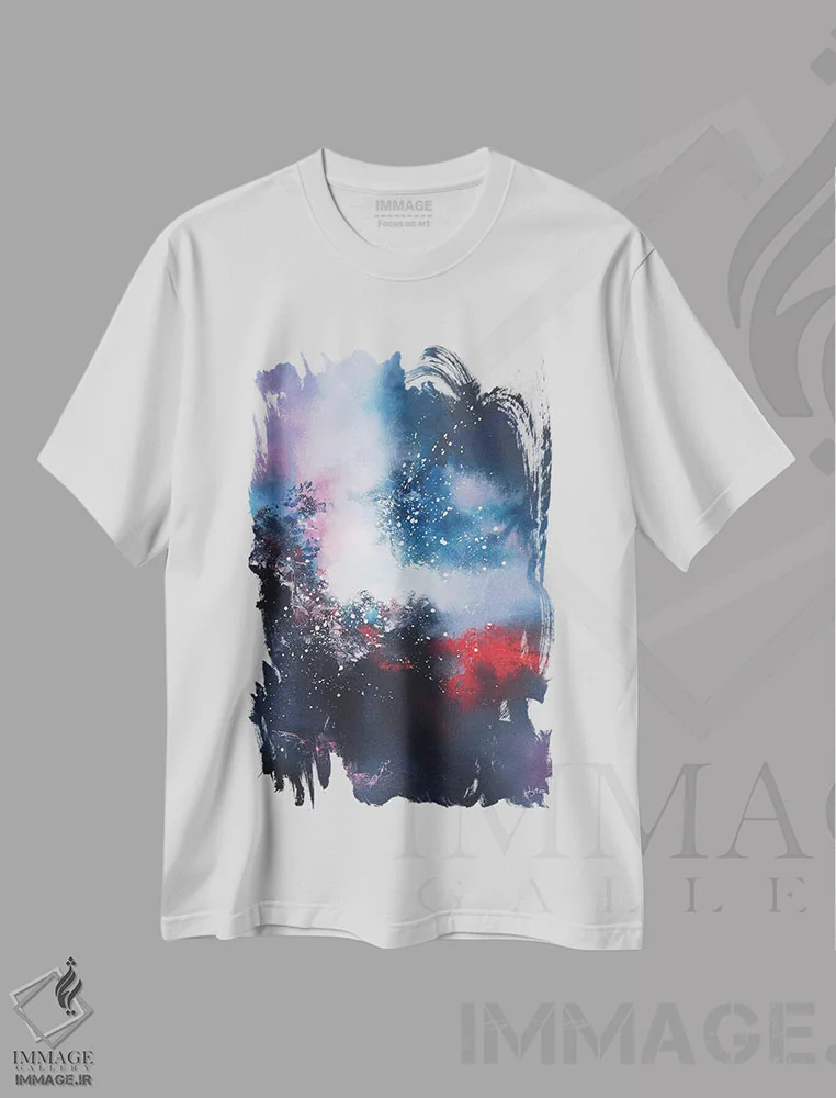 تیشرت سفید طرح دار اتر اثر کریستوفر لیتر | فروشگاه ایماژ