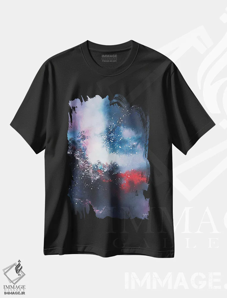تیشرت مشکی طرح دار اتر اثر کریستوفر لیتر | immage.ir