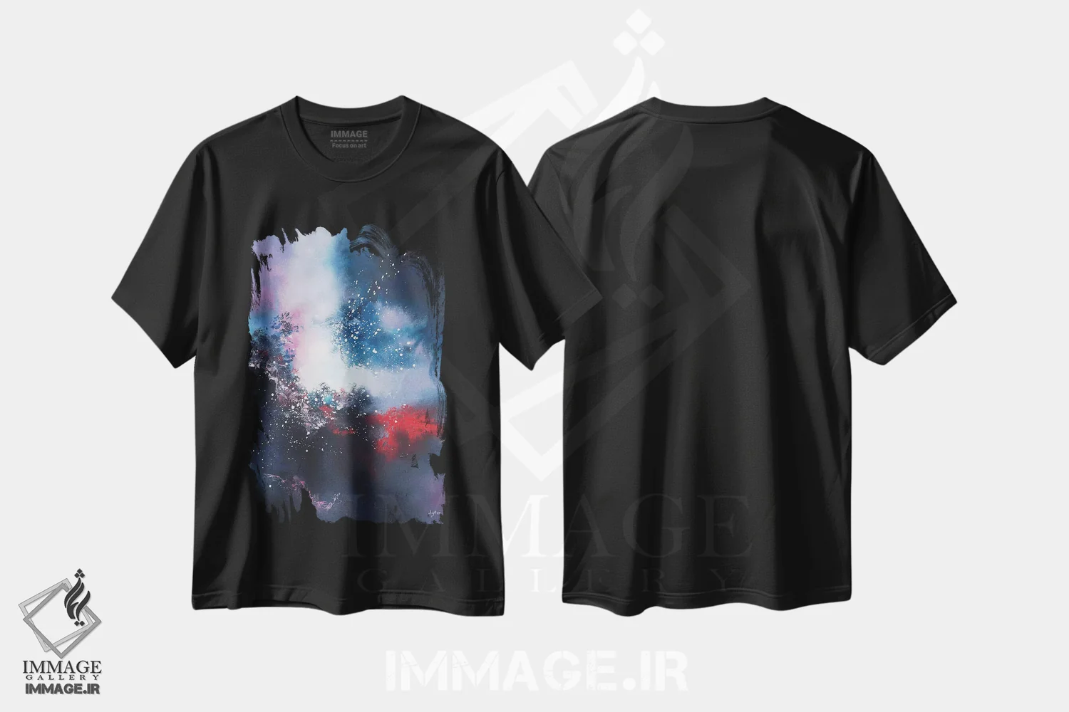 تیشرت مشکی طرح دار اتر اثر کریستوفر لیتر | immage.ir