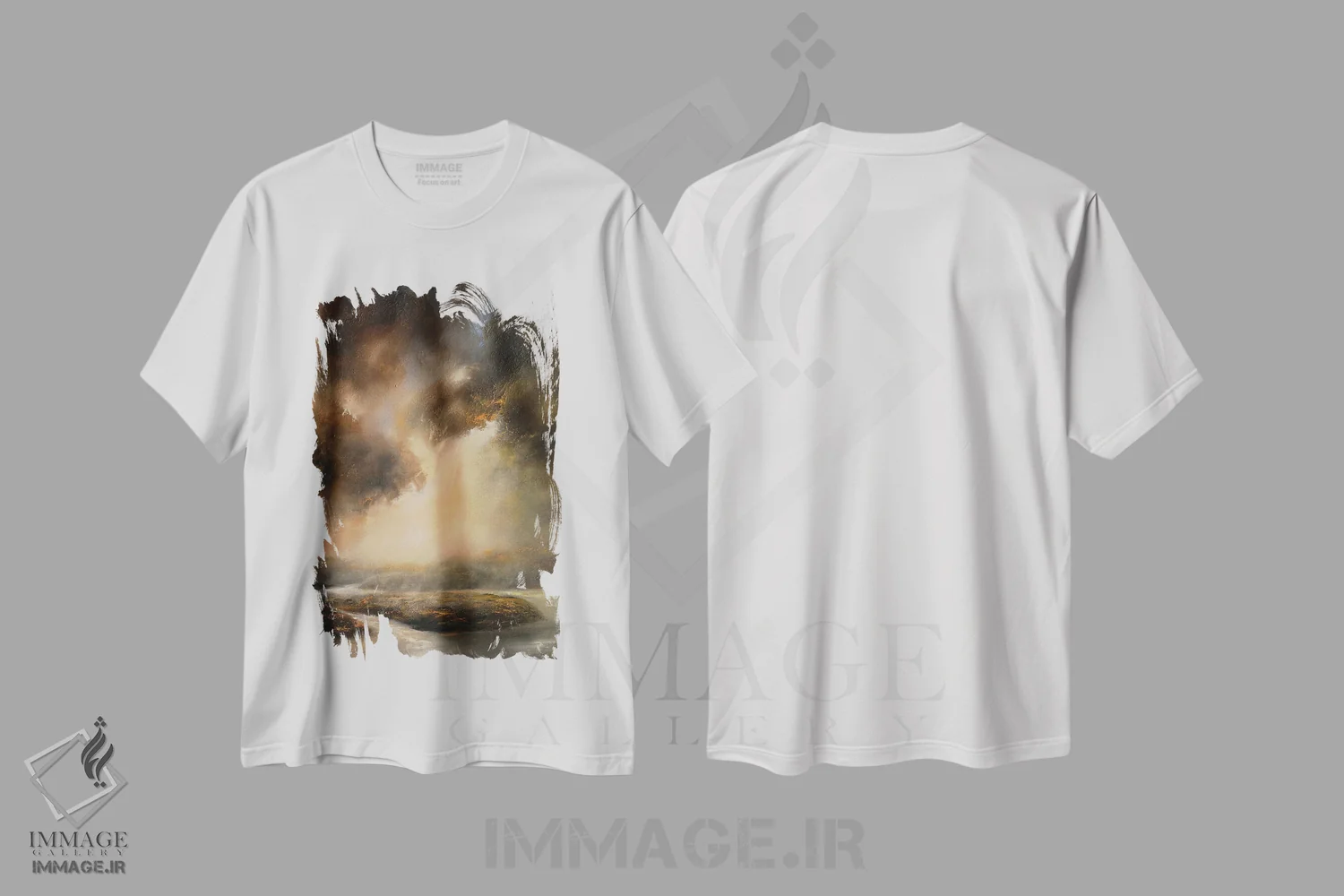 تیشرت سفید طرح دار همه چیز در هم ادغام می شود اثر کریستوفر لیتر | immage.ir