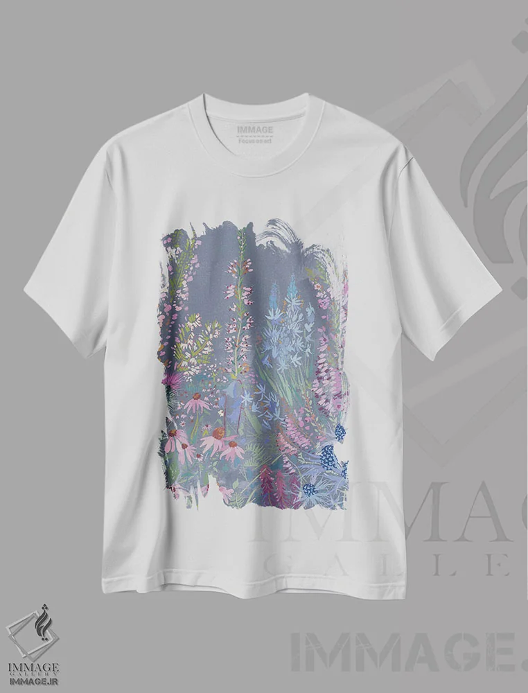 تیشرت سفید طرح دار واحه ۴، دکور معاصر اثر کلر ویلسون | immage.ir