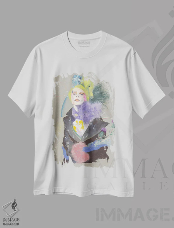 تیشرت سفید طرح دار استلا، دکور معاصر اثر کلر ویلسون | immage.ir