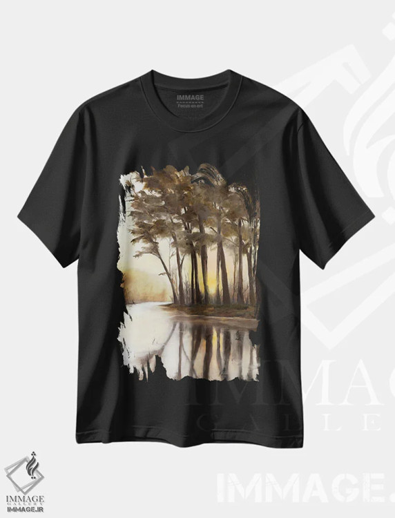 تیشرت مشکی طرح دار تا آخرین لحظه، تزئینی اثر کولمن سنکال | immage.ir