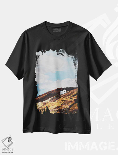 تیشرت مشکی طرح دار سرسخت، تزئینی اثر کولمن سنکال | فروشگاه ایماژ