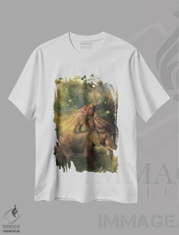 تیشرت سفید طرح دار آرزوهای ستاره ای، هنر دیجیتال اثر کلودیا مک کینی | فروشگاه ایماژ