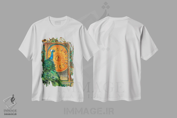 تیشرت سفید طرح دار پنجرهٔ سلطنتی، دکور بوهمی اثر کلودیا مک کینی | immage.ir
