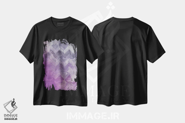 تیشرت مشکی طرح دار آفتابگردان شماره هشت، هنر دیجیتال اثر فایو بای فایو کالکتیو | immage.ir