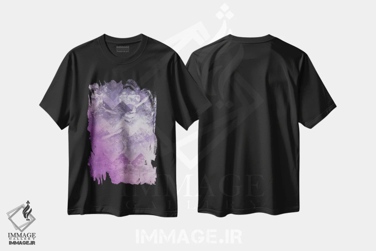 تیشرت مشکی طرح دار رقاص سبز شماره سه، هنر دیجیتال اثر فایو بای فایو کالکتیو | فروشگاه ایماژ
