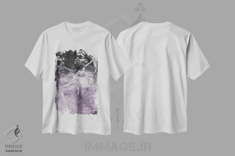 تیشرت سفید طرح دار رقاص سبز شماره یک، هنر دیجیتال اثر فایو بای فایو کالکتیو | فروشگاه ایماژ