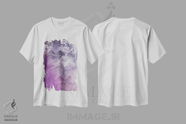 تیشرت سفید طرح دار رقاص سبز شماره سه، هنر دیجیتال اثر فایو بای فایو کالکتیو | immage.ir