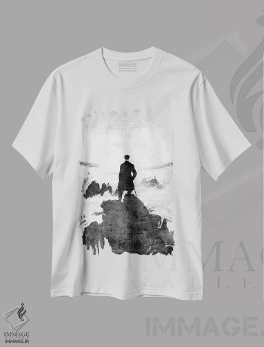 تیشرت سفید طرح دار آثار فایو بای فایو کالکتیو - immage.ir
