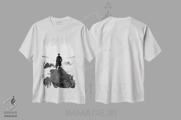 تیشرت سفید طرح دار آثار فایو بای فایو کالکتیو - immage.ir