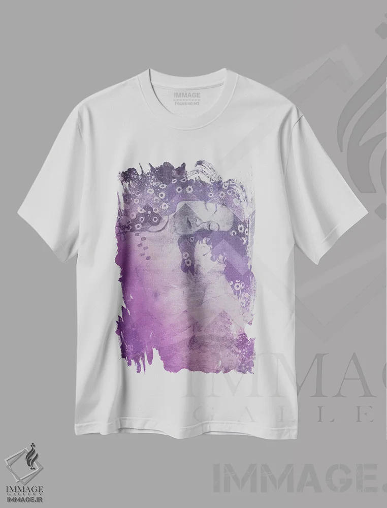 تیشرت سفید طرح دار مادر و کودک سوم، هنر دیجیتال اثر فایو بای فایو کالکتیو | immage.ir