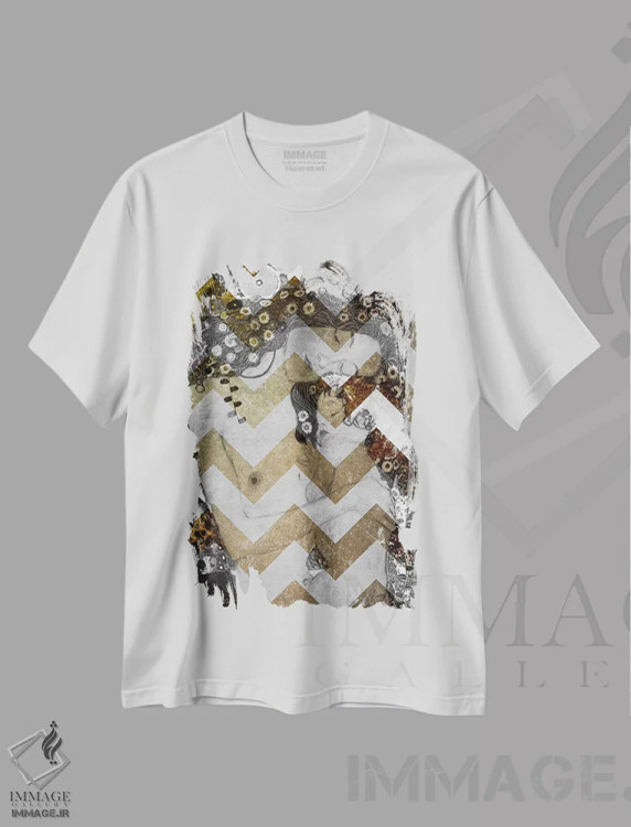 تیشرت سفید طرح دار مادر و کودک هفتم، هنر دیجیتال اثر فایو بای فایو کالکتیو | فروشگاه ایماژ