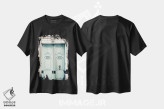 تیشرت مشکی طرح دار در پاریس، عاشقان، تزئینی اثر کارولین مینت | فروشگاه ایماژ