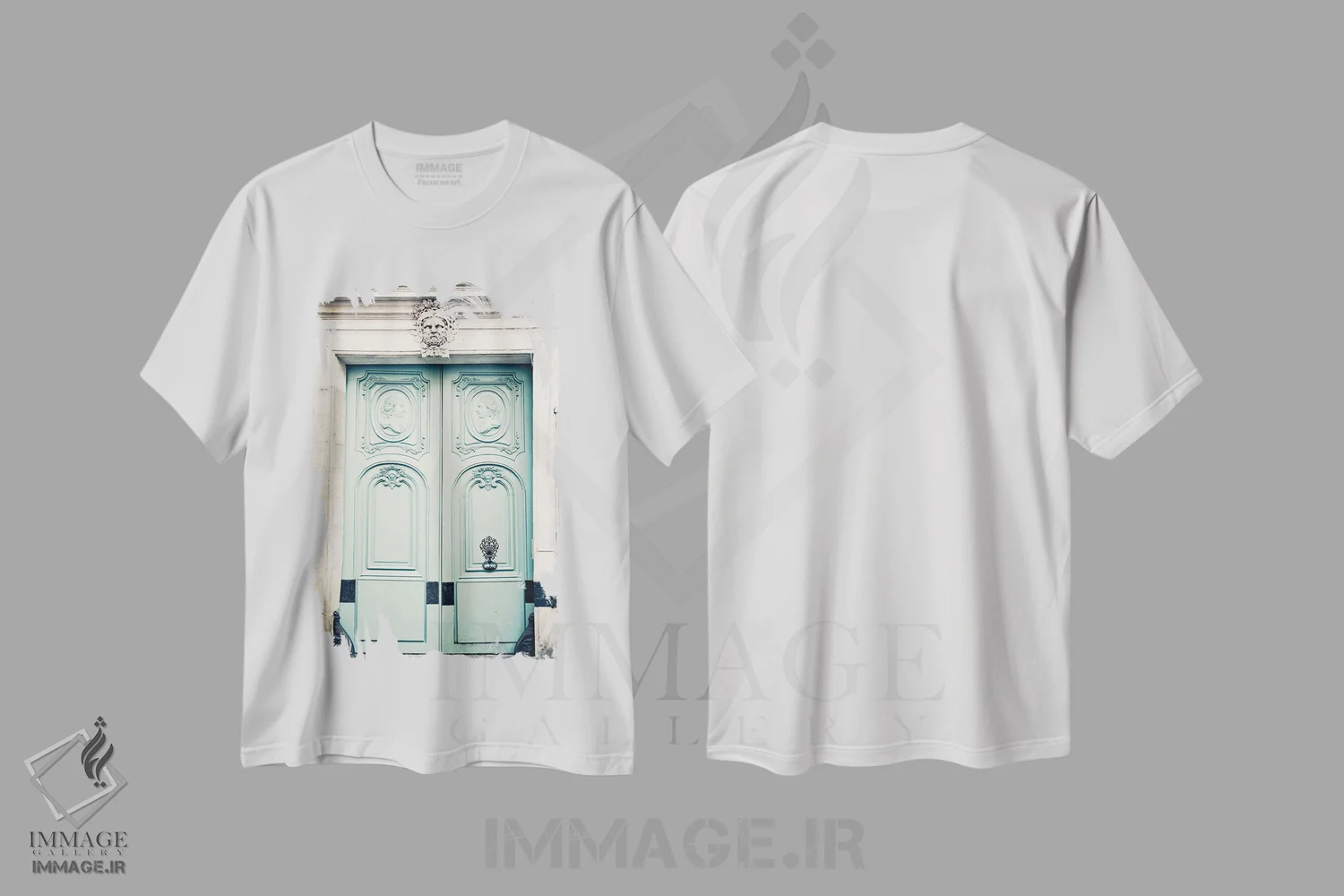 تیشرت سفید طرح دار در پاریس، عاشقان، تزئینی اثر کارولین مینت | immage.ir