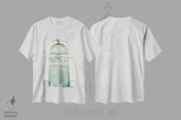 تیشرت سفید طرح دار در پاریس، سبز نعناعی، تزئینی اثر کارولین مینت | فروشگاه ایماژ