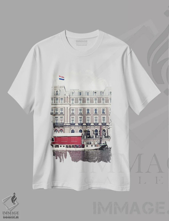 تیشرت سفید طرح دار در آمستردام، مدیوم اثر کارولین مینت | فروشگاه ایماژ