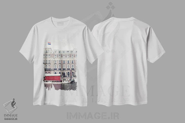 تیشرت سفید طرح دار در آمستردام، مدیوم اثر کارولین مینت | فروشگاه ایماژ