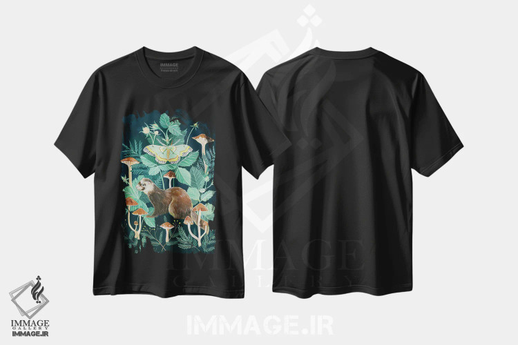 تیشرت مشکی طرح دار شب پره راسو، دکور معاصر اثر کلارا مک آلیستر | immage.ir