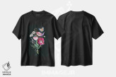 تیشرت مشکی طرح دار دسته گل گل دار، دکور معاصر اثر کلارا مک آلیستر | immage.ir
