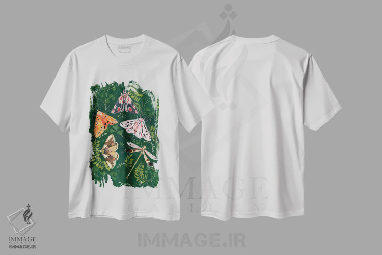 تیشرت سفید طرح دار شب پره ها، دکور معاصر اثر کلارا مک آلیستر | immage.ir