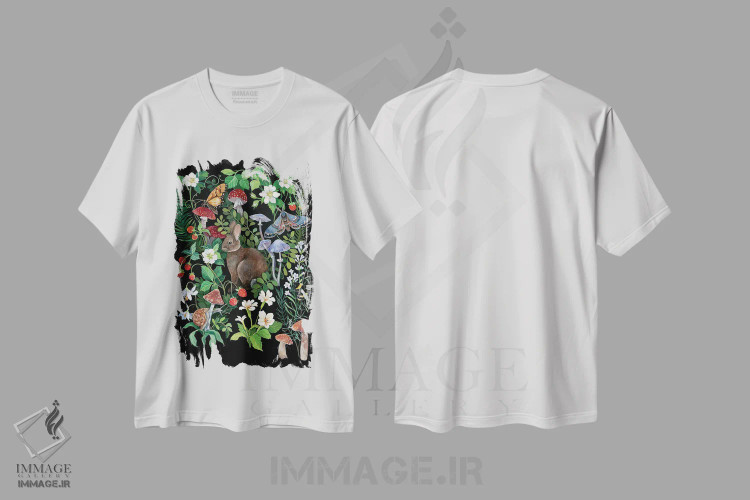 تیشرت سفید طرح دار خرگوش و توت فرنگی ها، دکور معاصر اثر کلارا مک آلیستر | immage.ir