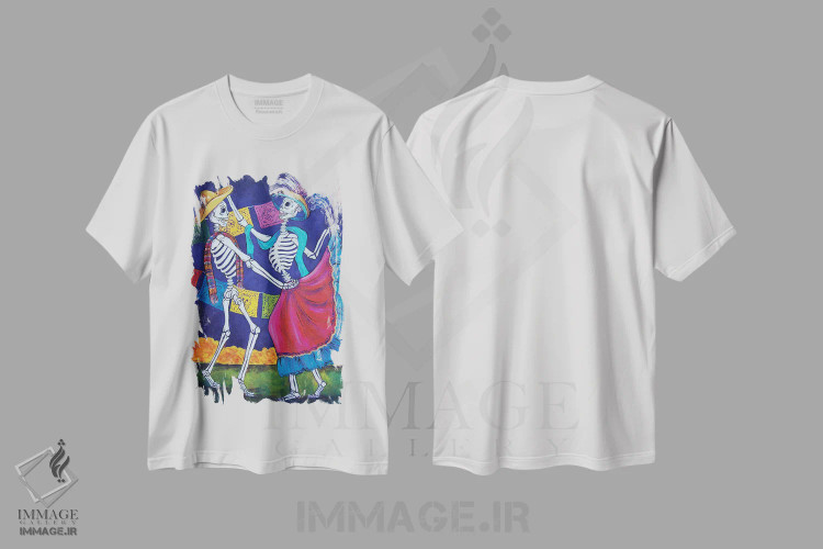 تیشرت سفید طرح دار رقصیدن، تزئینی اثر کندی مایر | immage.ir