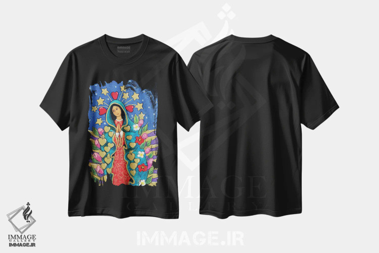 تیشرت مشکی طرح دار گوادالوپه با ستاره ها، تزئینی اثر کندی مایر | فروشگاه ایماژ