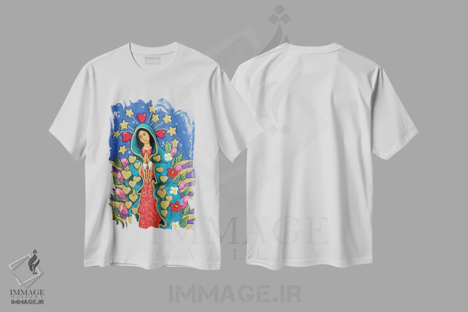 تیشرت سفید طرح دار گوادالوپه با ستاره ها، تزئینی اثر کندی مایر | immage.ir