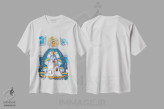 تیشرت سفید طرح دار مریم مقدس مأموریتی، تزئینی اثر کندی مایر | immage.ir