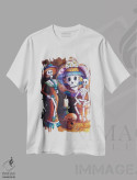 تیشرت سفید طرح دار گروه کاترینا، تزئینی اثر کندی مایر | immage.ir