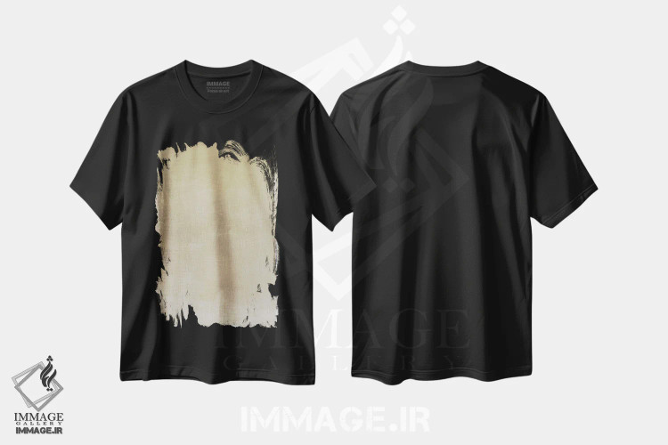 تیشرت مشکی طرح دار ۵۷ اثر شانتال کوستو | فروشگاه ایماژ
