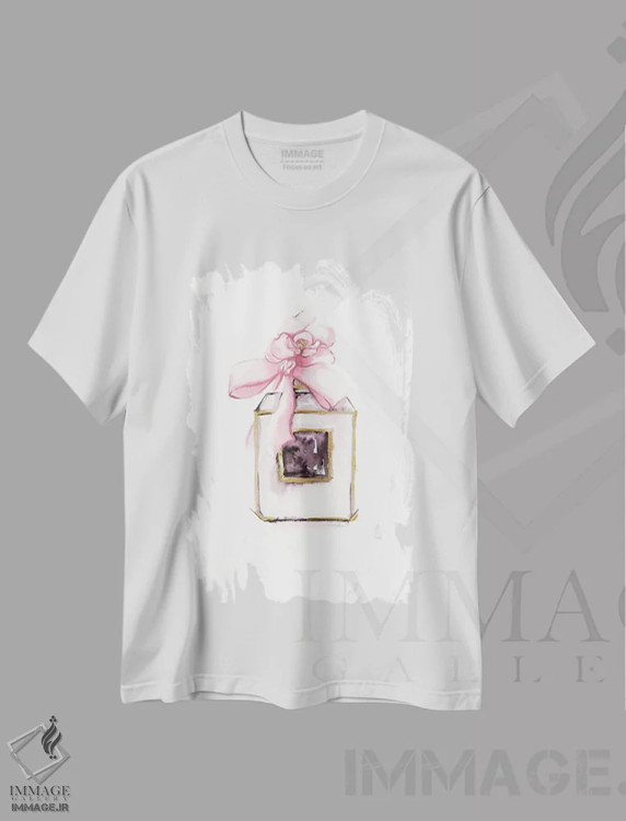 تیشرت سفید طرح دار عطر او دو توالت، مدیوم اثر استلا چانگ | immage.ir