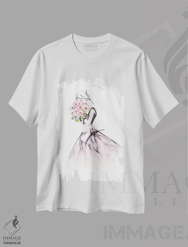 تیشرت سفید طرح دار ژست بگیر ۱، مدیوم اثر استلا چانگ | فروشگاه ایماژ
