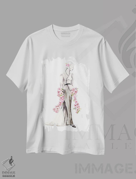 تیشرت سفید طرح دار ژست بگیر ۳، مدیوم اثر استلا چانگ | فروشگاه ایماژ