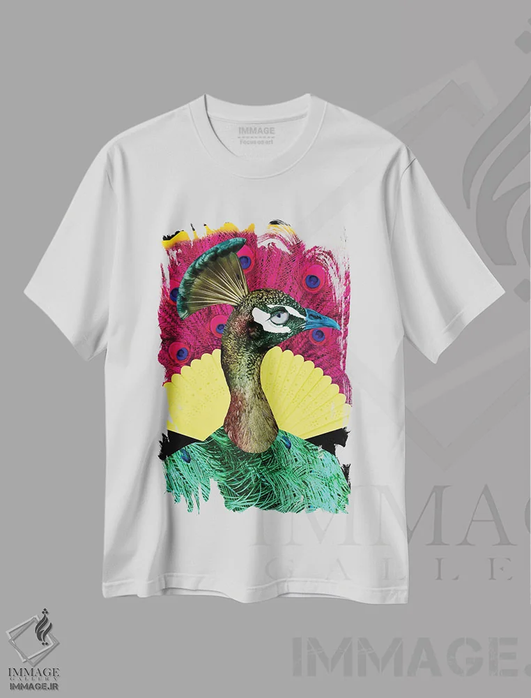 تیشرت سفید طرح دار خوان، تزئینی اثر کارولین کسلسی | immage.ir