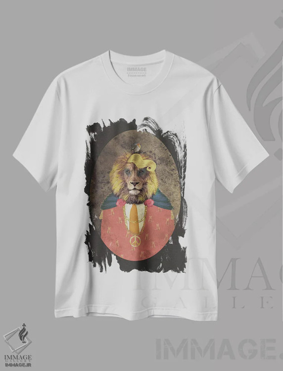 تیشرت سفید طرح دار دندی جک - زمینه تیره، تزئینی اثر کارولین کسلسی | immage.ir